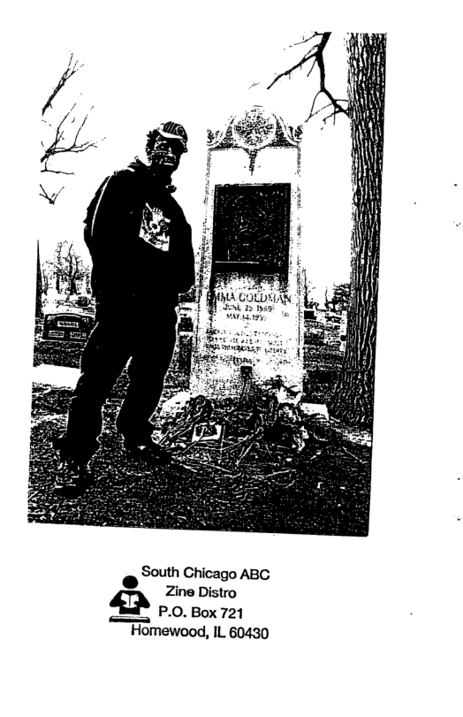 South Chicago ABG Zine Distro P.O. Box 721 Homewood, IL 60430